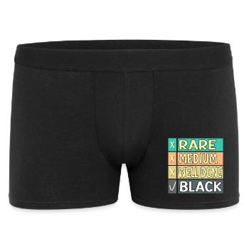 FLEISCH STEAK GARGRAD LUSTIG BBQ GRILL - Männer Boxer Shorts - Schwarz - Vorne