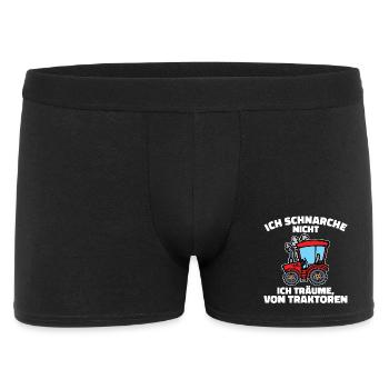 Biobauer Kraftfahrzeug Schlepper Traktor Statement - Männer Boxer Shorts - Schwarz - Vorne