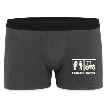 Traktor Statement Nutzfahrzeug Fahrzeug Ackerbau - Männer Boxer Shorts - Anthrazit - Vorne