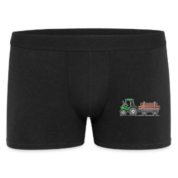 Biobauer Tractor Statement Tractor Commercial Vehicle - Men's Boxer Shorts - black - Front