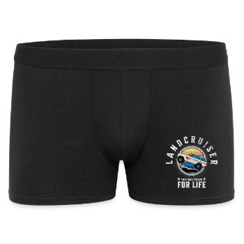 Landcruiser Retro Life - Männer Boxer Shorts - Schwarz - Vorne
