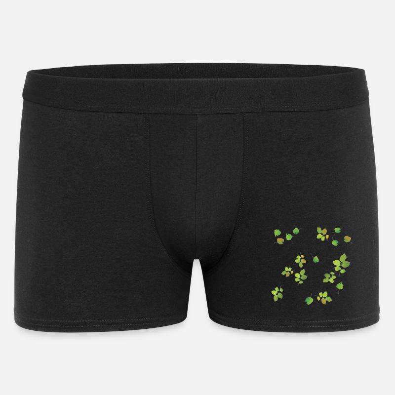 Spring Leaves Pattern - Men's Boxer Shorts - black
