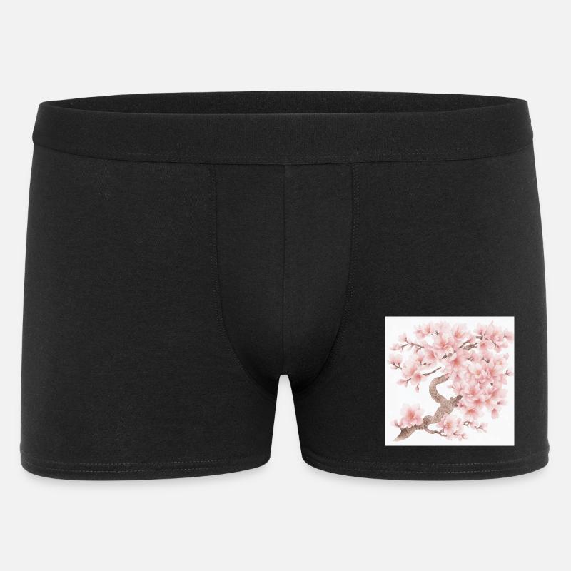 Japanischer Kirschbaum Blüten - Männer Boxer Shorts - Schwarz