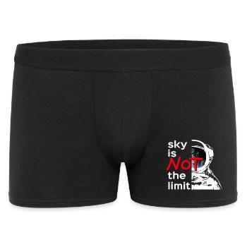sky is Not the limit white - Männer Boxer Shorts - Schwarz - Vorne