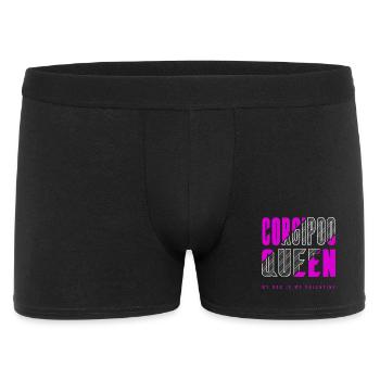 Corgipoo Königin - Männer Boxer Shorts - Schwarz - Vorne