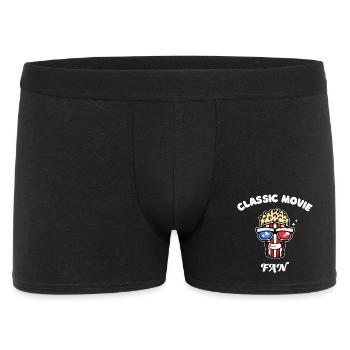 Theatre Popcorn Dvd Evening Movies Statement Cinema - Men's Boxer Shorts - black - Front