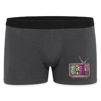 TV Night Streaming Theater Movies Television - Men's Boxer Shorts - charcoal grey - Front