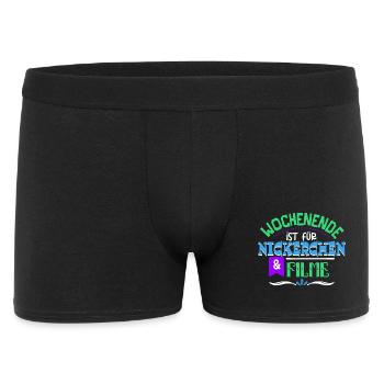 Cineast Binge Watching Movies Theater Statement - Männer Boxer Shorts - Schwarz - Vorne