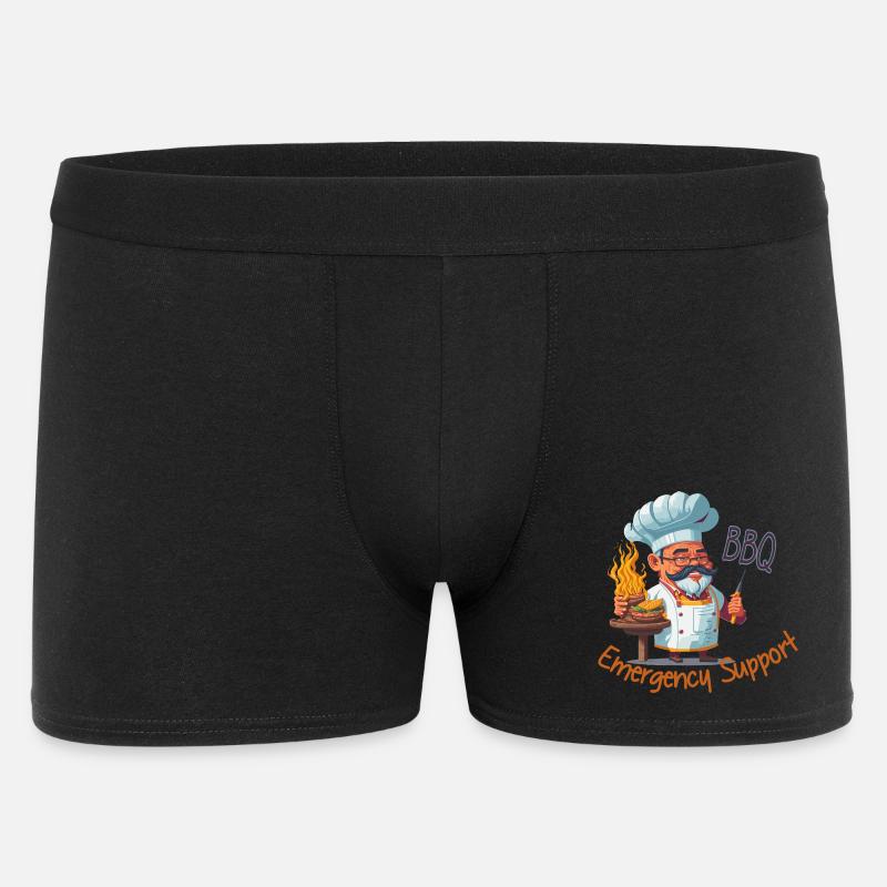 BBQ Notfall Support - Männer Boxer Shorts - Schwarz