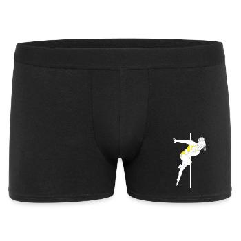 Pole Fitness Gelb Bikini Silhouette - Männer Boxer Shorts - Schwarz - Vorne