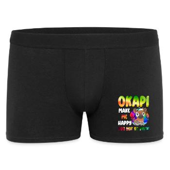 Okapi Wächter des Waldes - Männer Boxer Shorts - Schwarz - Vorne