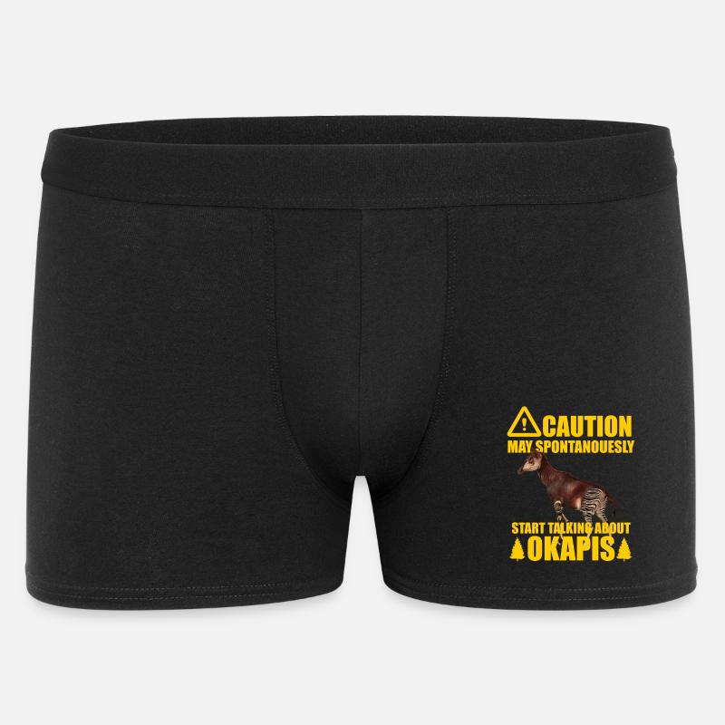 Okapi der Waldflüsterer - Männer Boxer Shorts - Schwarz