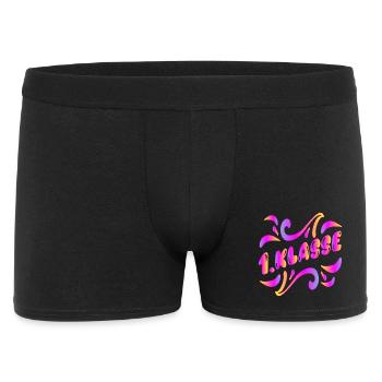 SCHULANFANG GRUNDSCHULE 1. KLASSE - Männer Boxer Shorts - Schwarz - Vorne