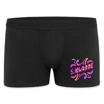 5. Klasse - SCHULWECHSEL - Männer Boxer Shorts - Schwarz - Vorne