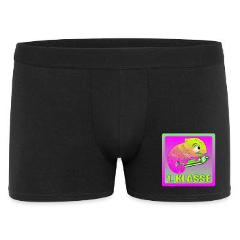 PINKE AMPHIBIE CHAMÄLEON GECKO 1. KLASSE - Männer Boxer Shorts - Schwarz - Vorne