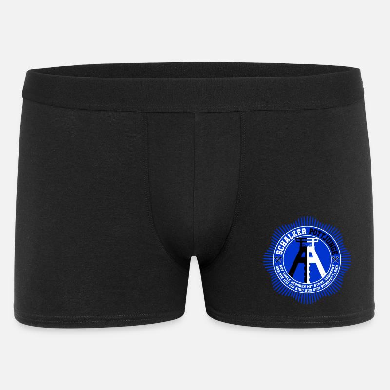 Schalker Pottjunge | Farben änderbar - Männer Boxer Shorts - Schwarz
