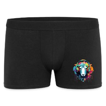 Moutons avec écouteurs Moutons animaux - Boxer Homme - noir - Devant