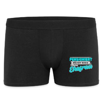 Pensionist Rente Statement Ruhestand Freiheit Job - Männer Boxer Shorts - Schwarz - Vorne