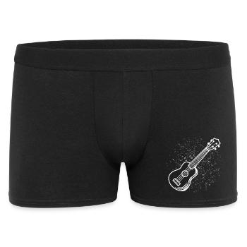 Ukulele Skizze - Männer Boxer Shorts - Schwarz - Vorne