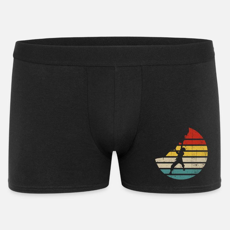 Retro Sunset Kick Silhouette - Männer Boxer Shorts - Schwarz