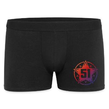 Super Star 51 - Männer Boxer Shorts - Schwarz - Vorne