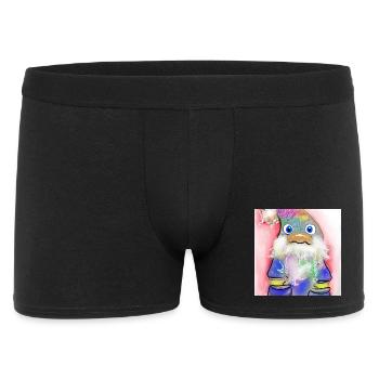 Bunter Weihnachtsmann mit Farbverlauf - Männer Boxer Shorts - Schwarz - Vorne
