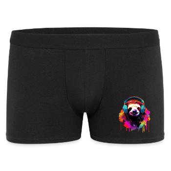 Sloth With Headphones Music Lazy Tired Sloths - Men's Boxer Shorts - black - Front