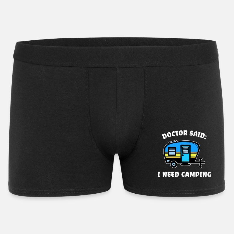 Urlaub Statement Wohnwagen Camping Wanderer - Männer Boxer Shorts - Schwarz