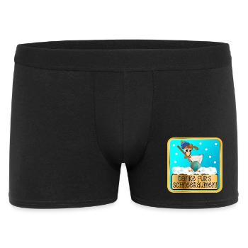 DANKESCHÖN WINTERDIENST - SCHNEERÄUMEN HUHN - Männer Boxer Shorts - Schwarz - Vorne