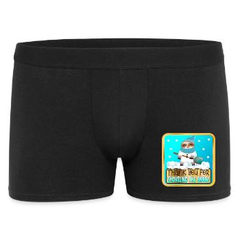 SHOVELING THE SNOW - THANK YOU SLOTH - Men's Boxer Shorts - black - Front