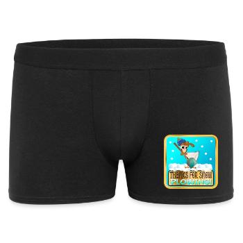 POULET D’HIVER - MERCI POUR LE DÉNEIGEMENT - Boxer Homme - noir - Devant