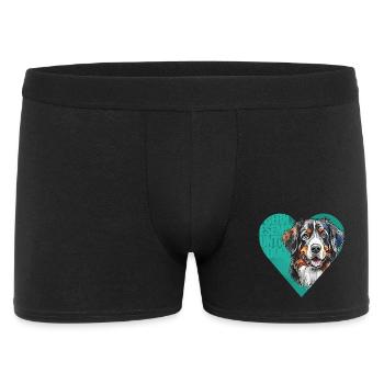 Bernese Mountain Dog Portrait - Men's Boxer Shorts - black - Front