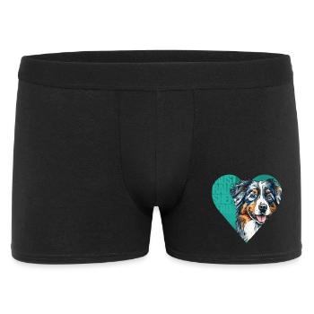 Australian Shepherd Portrait - Men's Boxer Shorts - black - Front
