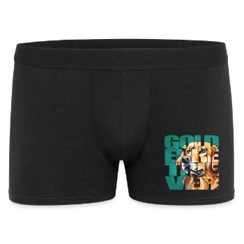 Golden Retriever Portrait - Men's Boxer Shorts - black - Front