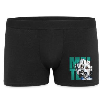 Portrait de bichon maltais - Boxer Homme - noir - Devant