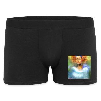 Kreative Powerfrau Digital-Art - Männer Boxer Shorts - Schwarz - Vorne