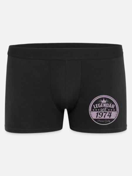 Legendär seit 1974 - Männer Boxer Shorts - Schwarz