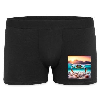 Crabe sous l'eau - Boxer Homme - noir - Devant
