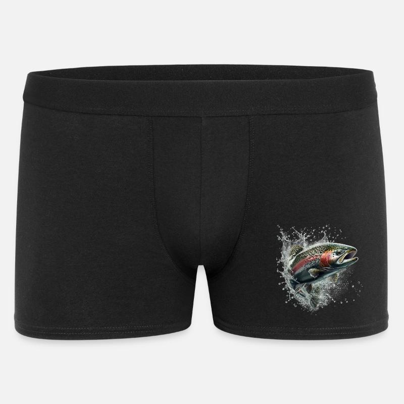 Forelle - Männer Boxer Shorts - Schwarz