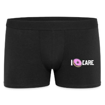 I Don't Care Donut Funny Statement Attitude - Men's Boxer Shorts - black - Front