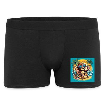 Monkey on the beach - Men's Boxer Shorts - black - Front