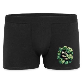 Monstera deliciosa sloth gift - Men's Boxer Shorts - black - Front