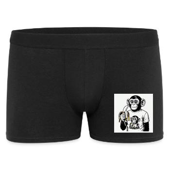 Un singe et sa banane - Boxer Homme - noir - Devant