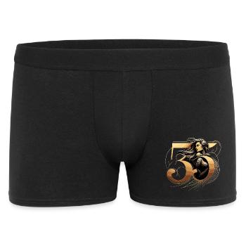 35 Years Gold Woman 35th Birthday Gift - Men's Boxer Shorts - black - Front