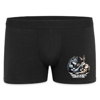Bras de fer bras de fer loup et lapin cadeau - Boxer Homme - noir - Devant