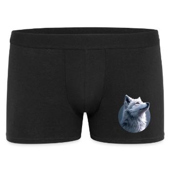 Illustration de Loup Blanc - Boxer Homme - noir - Devant