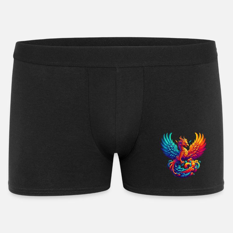 Hyperflammen des majestätischen Phönix - Männer Boxer Shorts - Schwarz