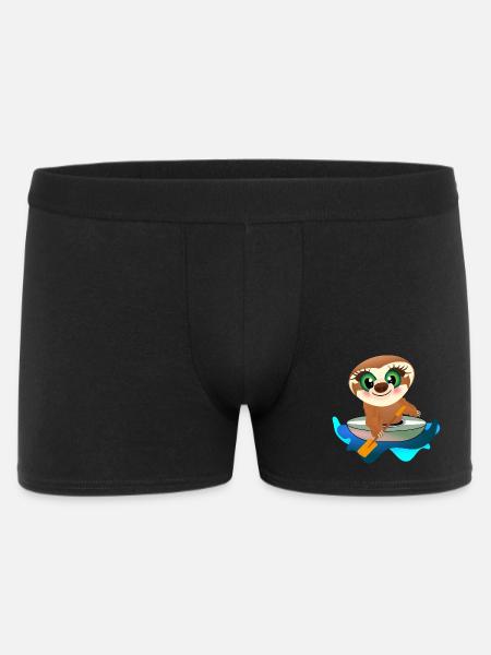 KIDS KAYAK CANOE SLOTH - Men's Boxer Shorts - black