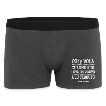 Sicile t-shirt Proverbe sicilien chaque vote qui - Boxer Homme - charbon - Devant