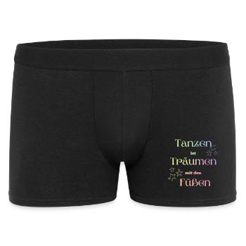 Tanzen ist Träumen mit den Füßen! - Männer Boxer Shorts - Schwarz - Vorne